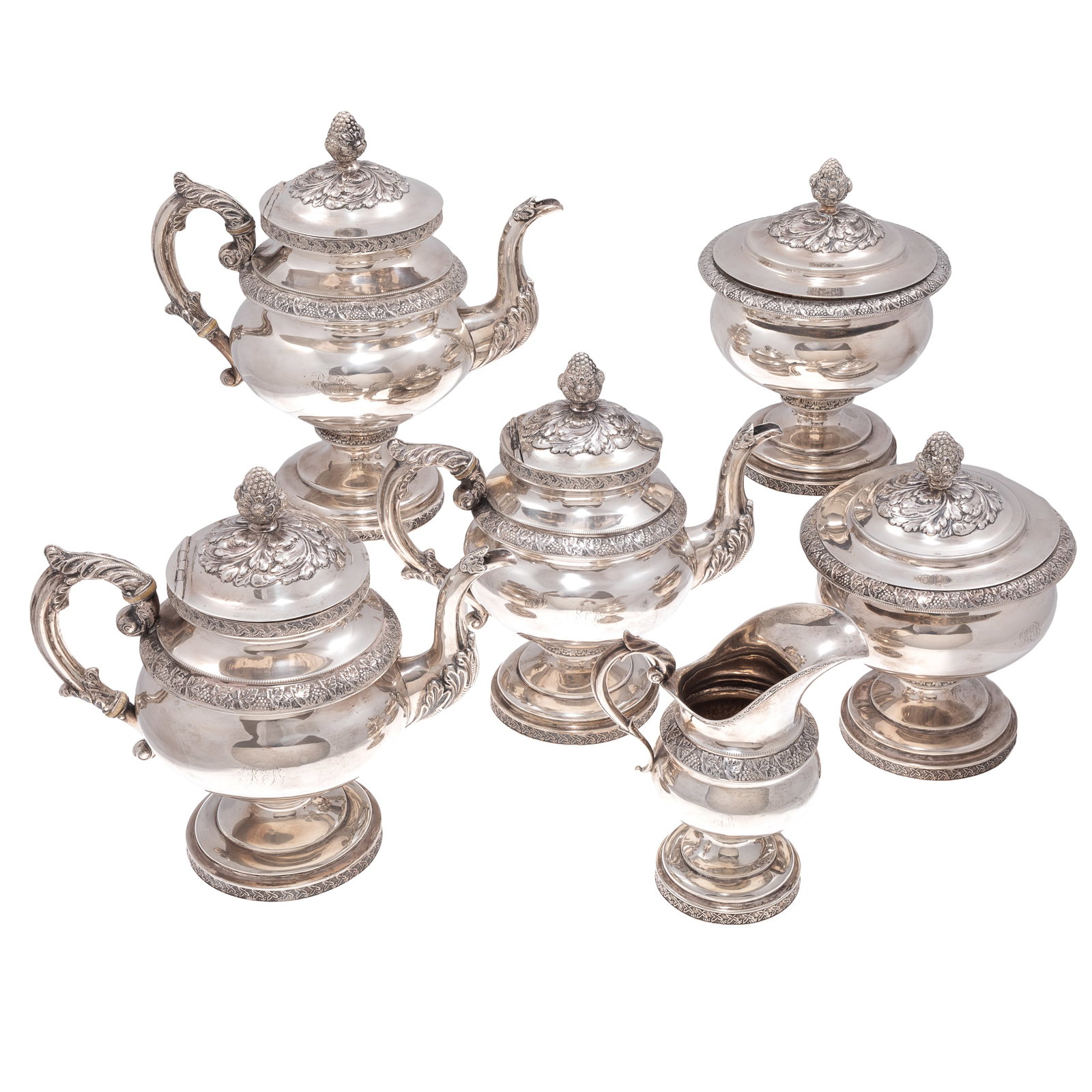 American Silver Tea Set by Robert & William Wilson of Philadelphia, Of American Historical Interest (1 of 13)