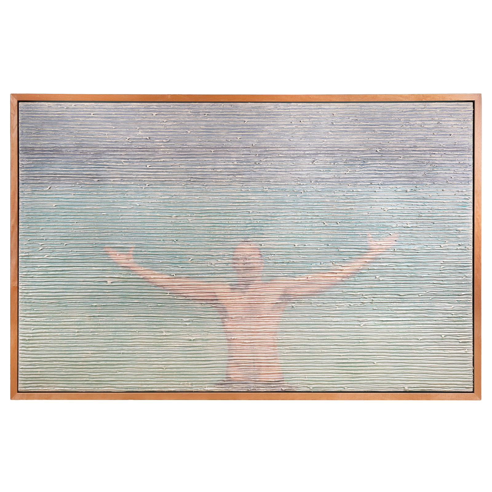 Sanjay Vora (American, 20th century).: Sanjay Vora (American, 20th century). In Paradise, 2010. Oil, acrylic and gel medium on canvas. 54 x 84in. (137 x 213.3cm). 57 x 87in. (144.7 x 221cm/frame). Condition: In good condition, no defects