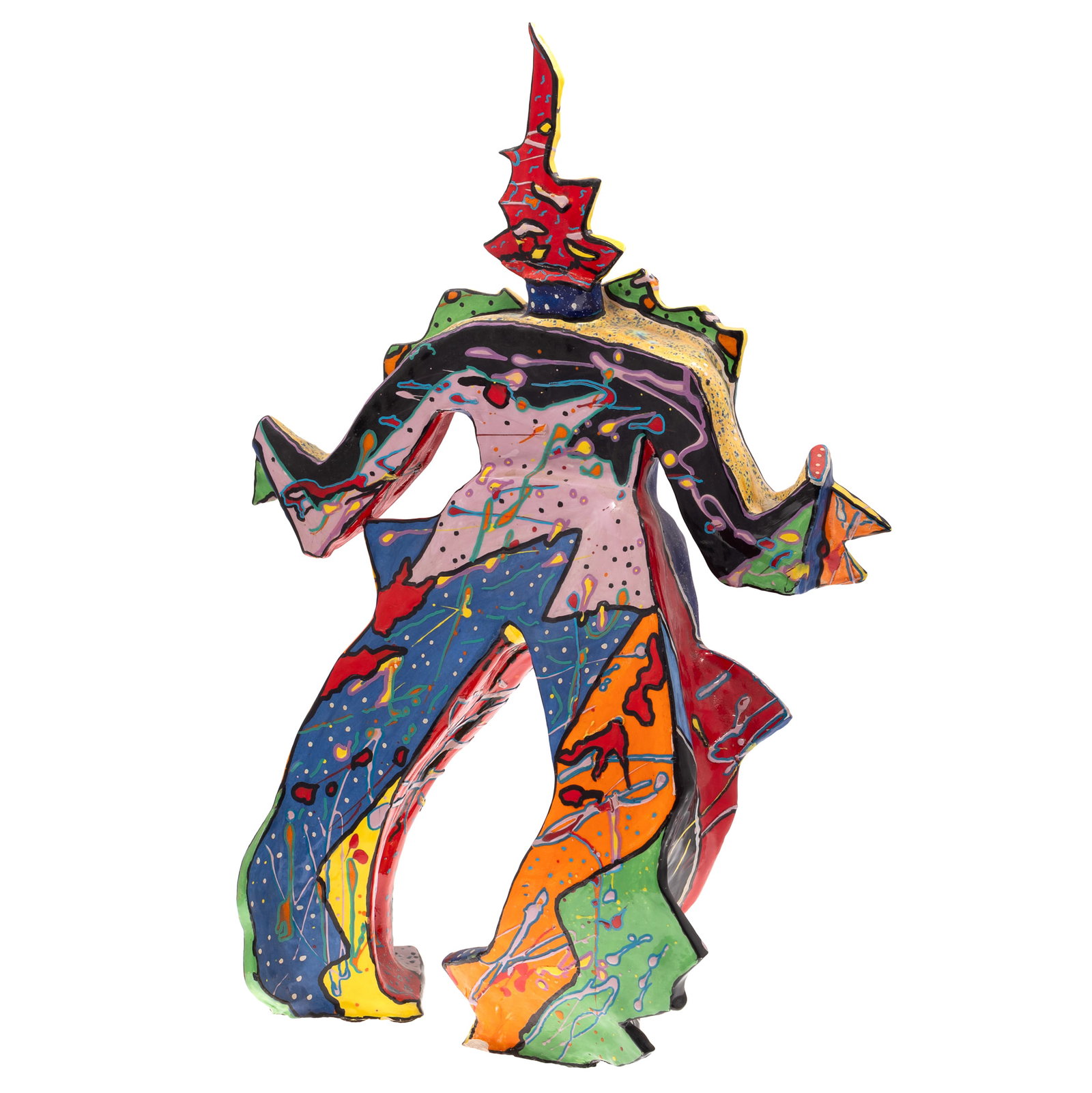 Ann Chernenko (American, 20th century).: Ann Chernenko (American, 20th century). Figure, ca. 1985. Acrylic painted plaster over foam construction, unsigned. 25 x12in. (63 x 30cm). Condition: In good condition, no defects to note.