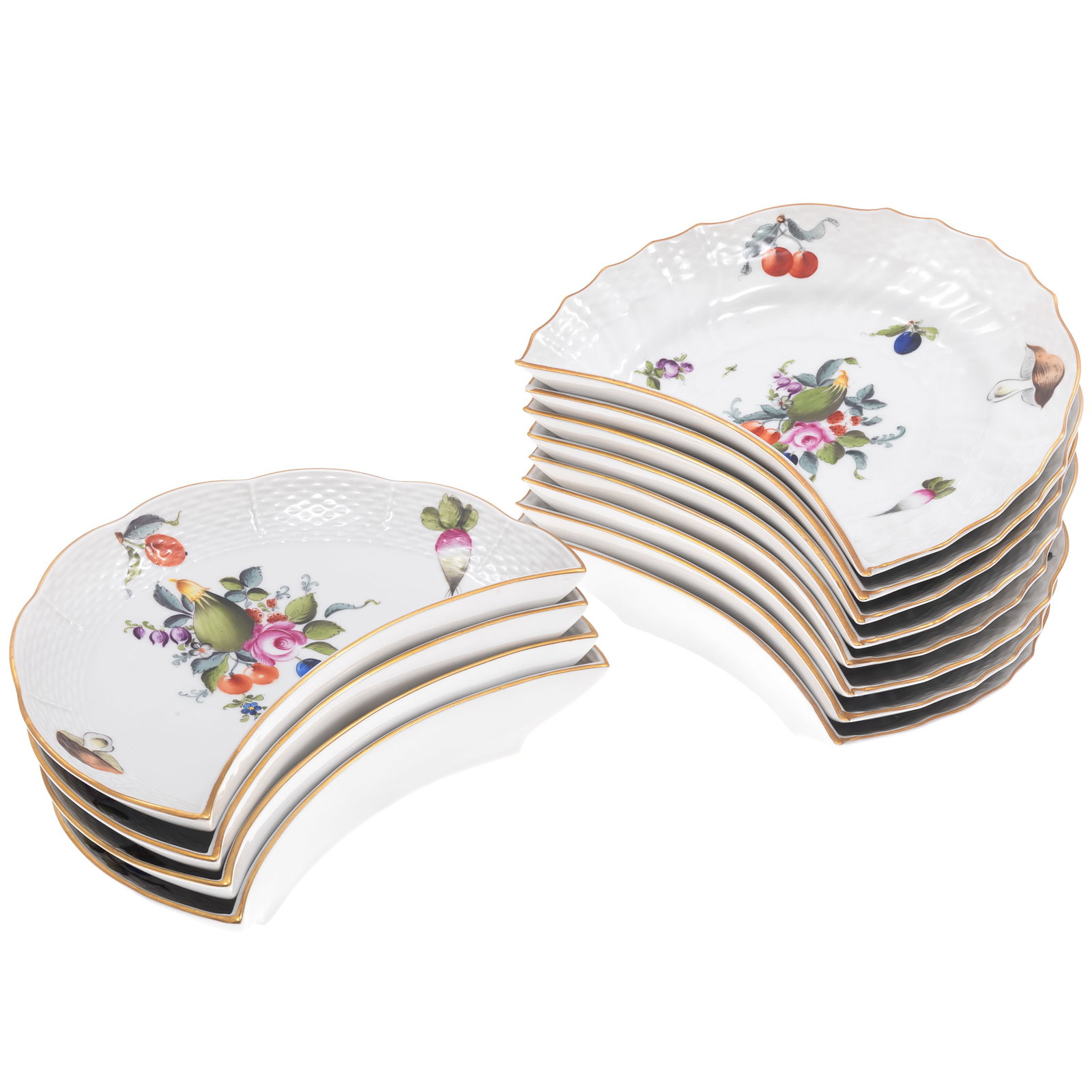 Herend Fruit and Flowers Pattern Dinning Set - 17