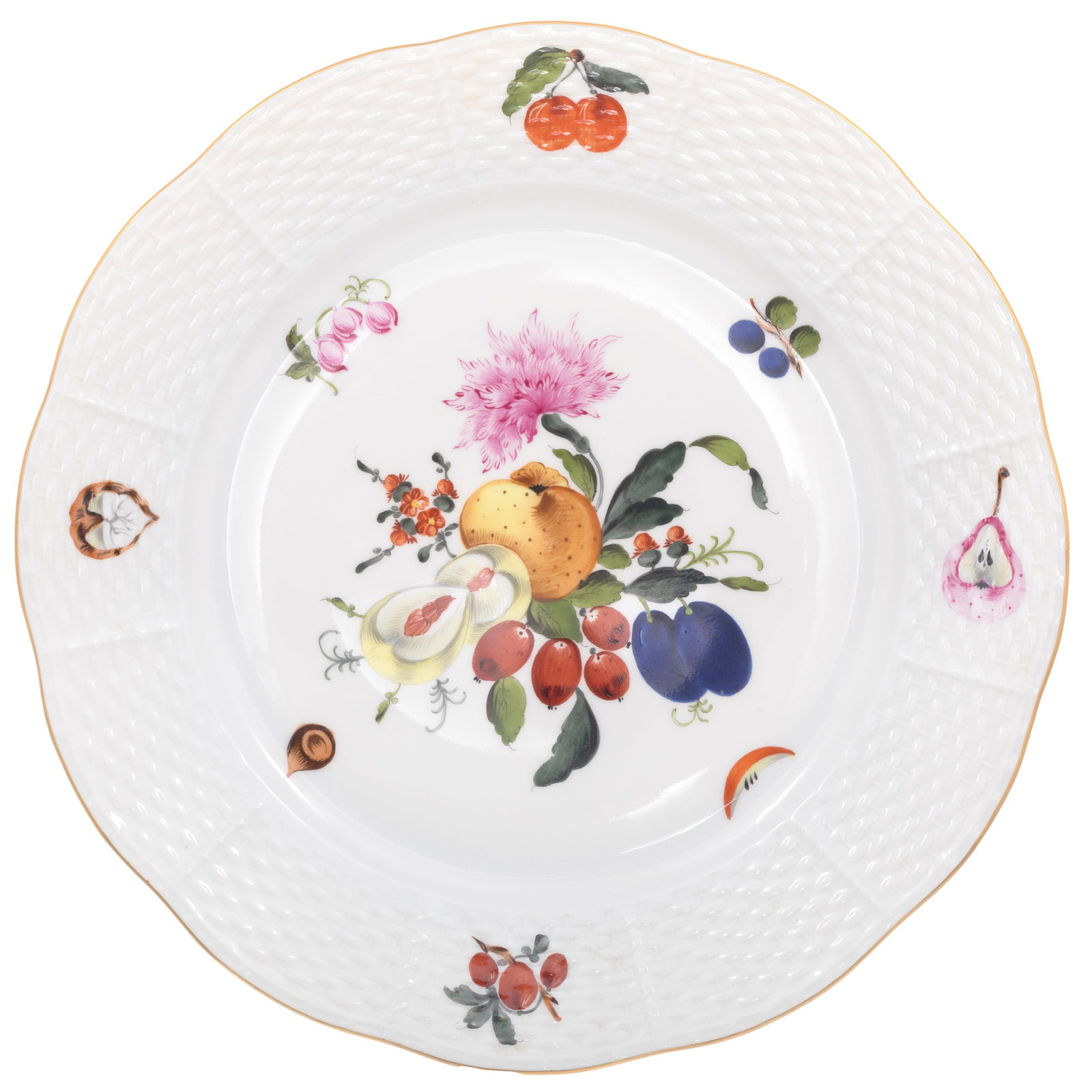 Herend Fruit and Flowers Pattern Dinning Set - 9