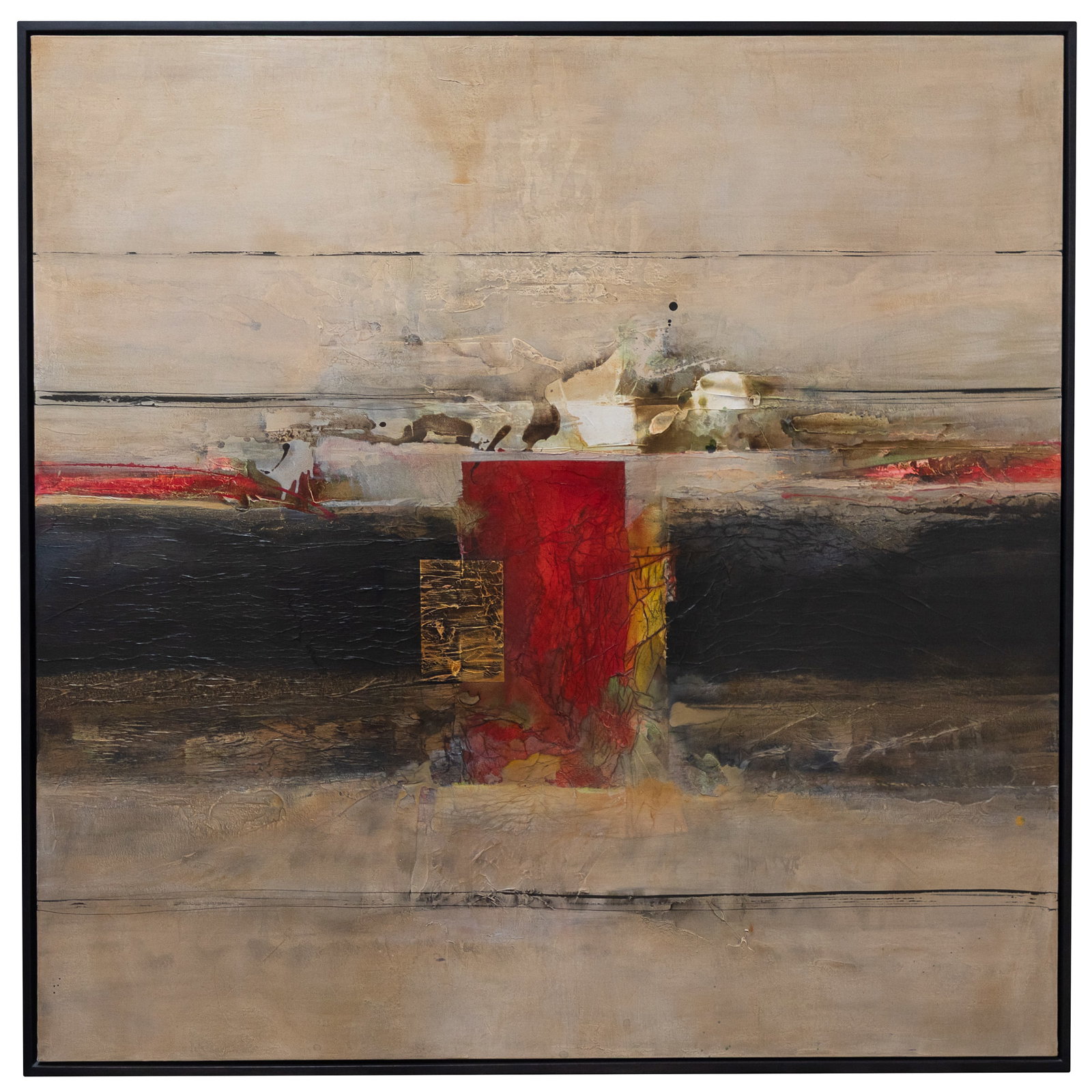 Gregory Deane (American, b. 1938).: Gregory Deane (American, b. 1938). Trade Road #2782. Oil on canvas, titled and signed on verso of canvas. 72 x 72in. (183 x 183cm). First American artist to be granted a solo exhibition at the