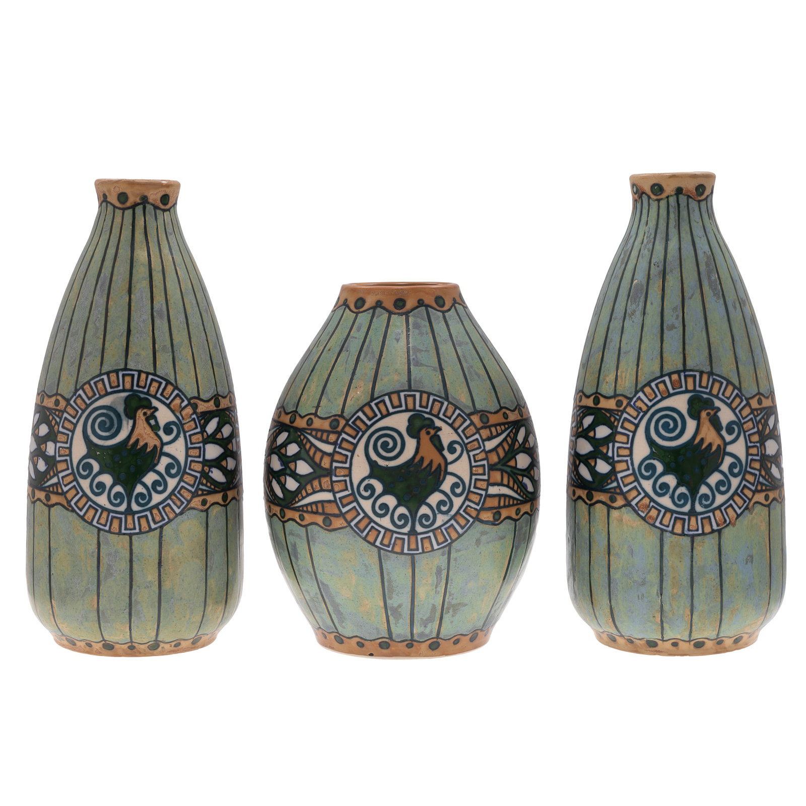Gres Keramis Art Deco Vases - 2