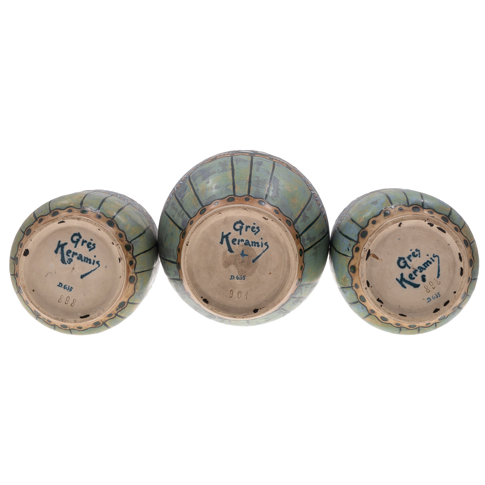 Gres Keramis Art Deco Vases - 4