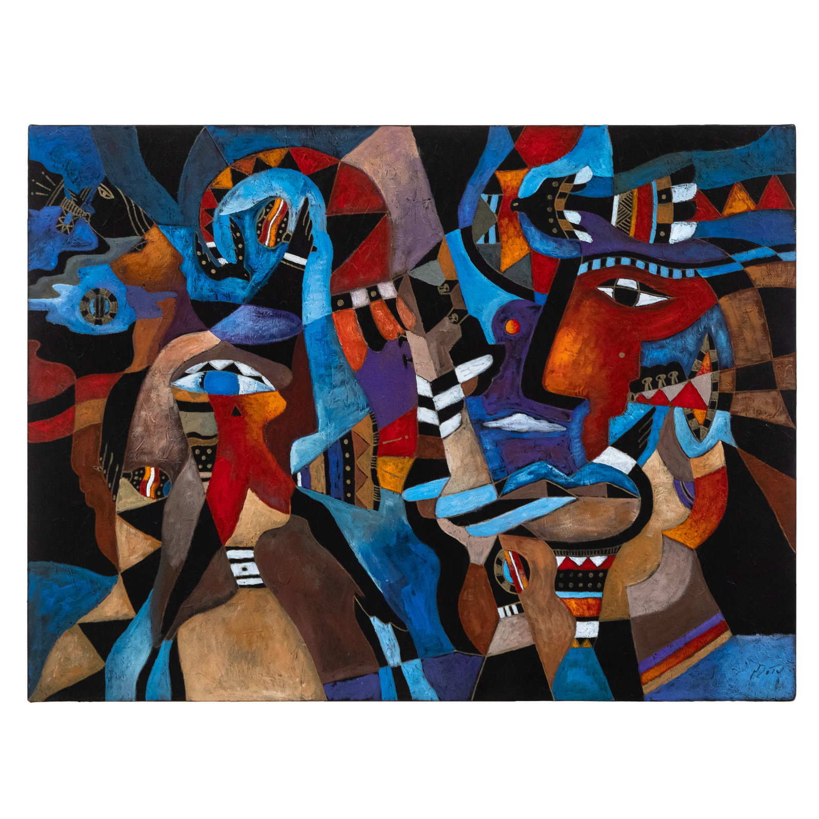 Neil V. Doty (American 1941-2016).: Neil V. Doty (American 1941-2016). Influences, 2004. Oil on canvas, signed 'Doty' (lower right); signed, titled and dated on canvas verso. 31in x 40in. (79 x 102cm)