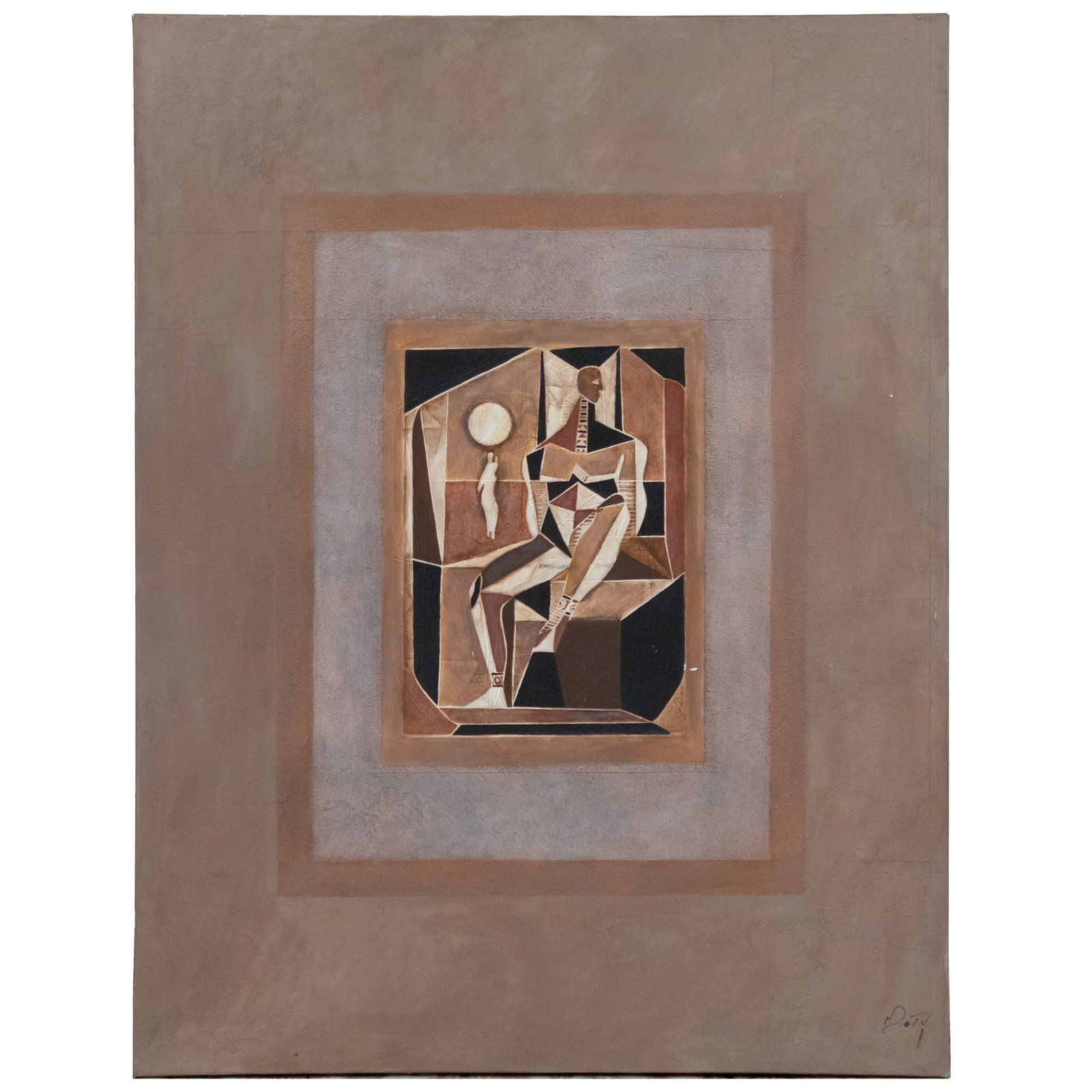 Neil V. Doty (American, 1941-2016).: Neil V. Doty (American, 1941-2016). Solitary Man, 2000. Oil on canvas, signed 'Doty' (lower right); signed, titled and dated on canvas verso. 60 x 46in. (153 x 117cm)