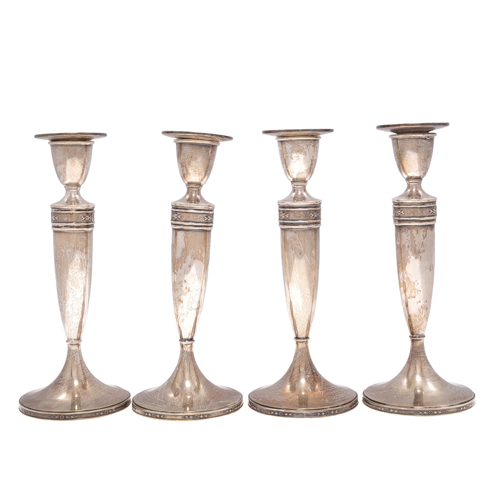 J.S. Co. Sterling Silver Candlesticks - 4