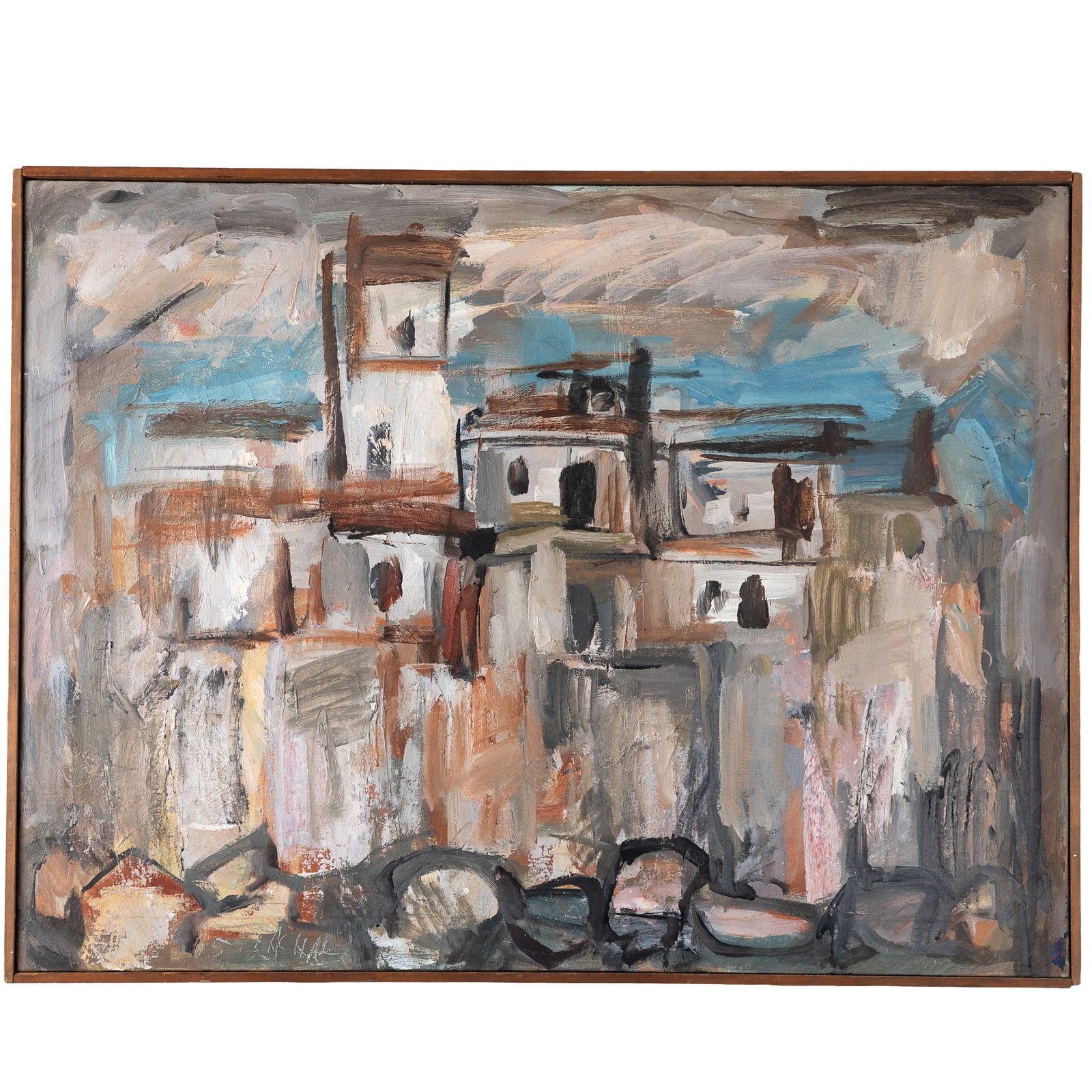 Alexander Povlovic Lioutikoff (Sachal) (Russian/American, 1924 – 2020): Alexander Povlovic Lioutikoff (Sachal) (Russian/American, 1924 – 2020) Abstract Cityscape Oil on canvas, signed and dated 'Sachal '65' (lower left). 24 1/2 x 32 1/2in. (63 x 83cm)