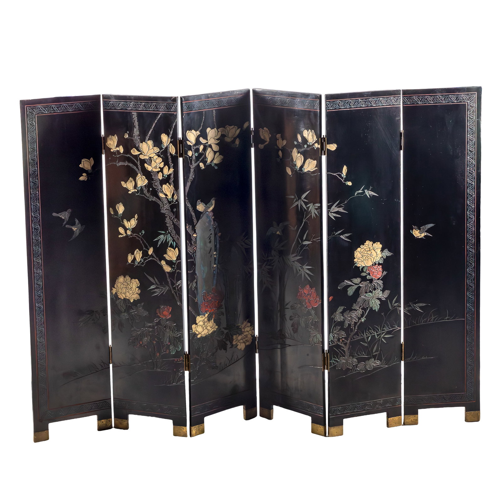 Chinese Coromandel Lacquer Folding Screen - 2