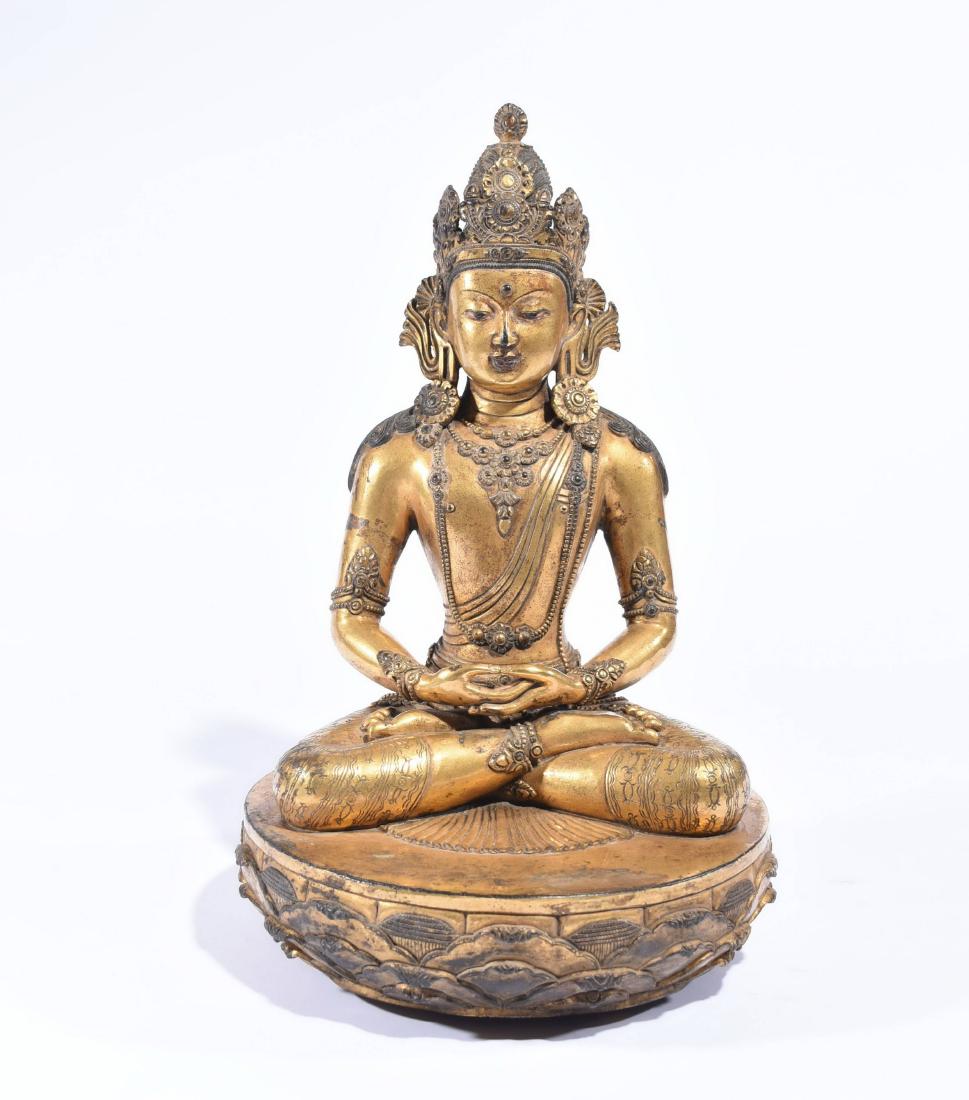 A GILT BRONZE BUDDHA (1 of 10)