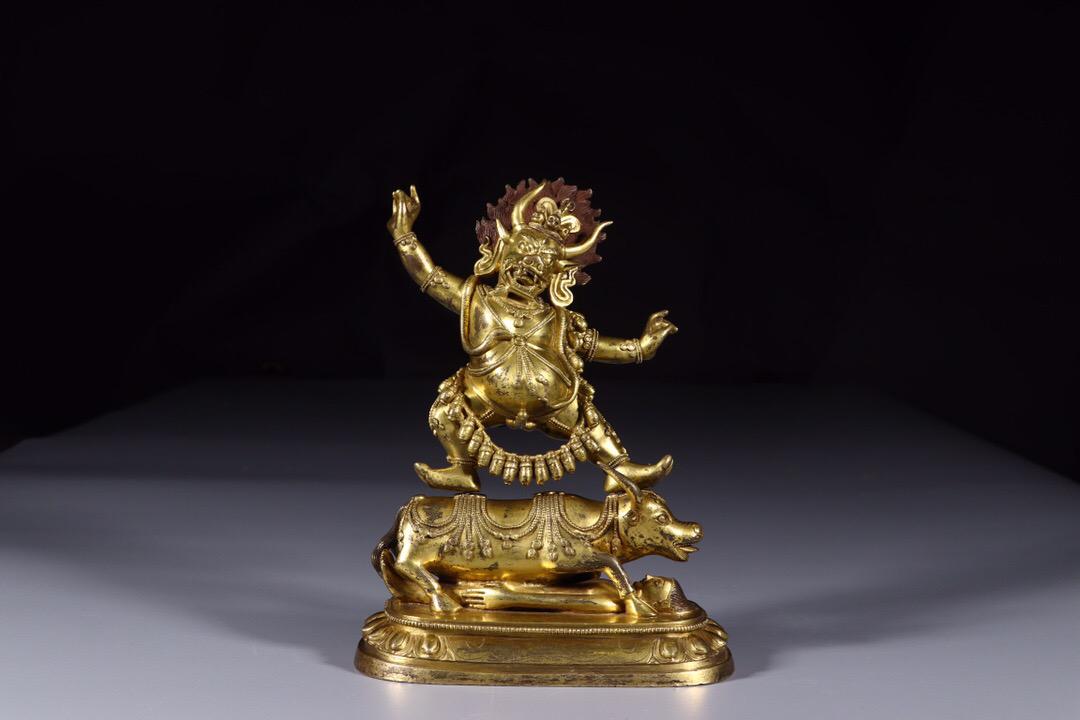 CHINESE GILT BRONZE BUDDHA (1 of 7)