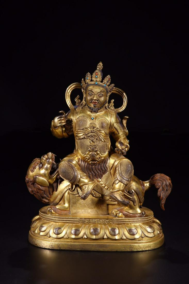 CHINESE GILT BRONZE BUDDHA (1 of 7)