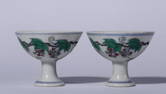 CHENGHUA MARK, PAIR OF CHINESE DOUCAI CUP