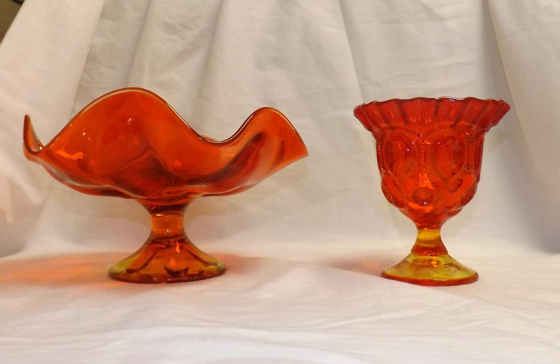 VINTAGE VIKING AMBERINA PEDESTAL DISH & MORE (1 of 7)