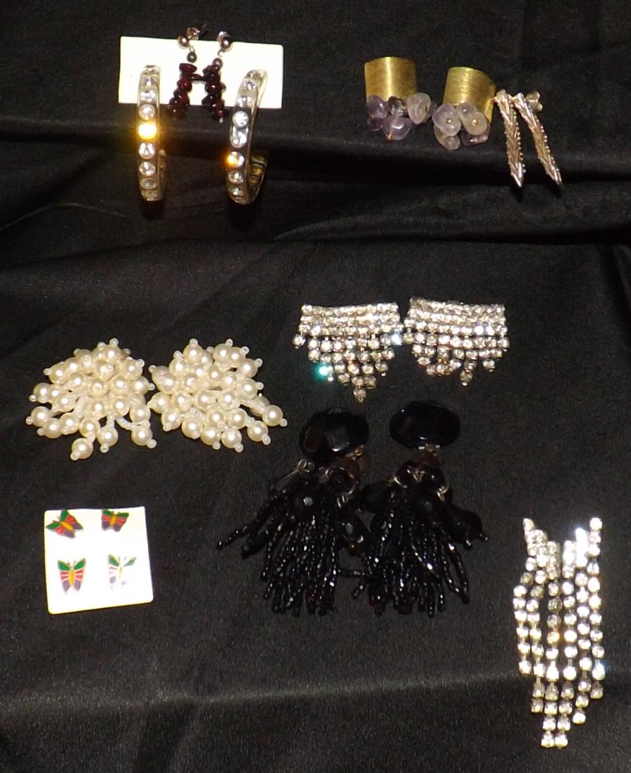 8 PAIRS OF EARRINGS & 2 SETS OF SHOE CLIPS (1 of 11)