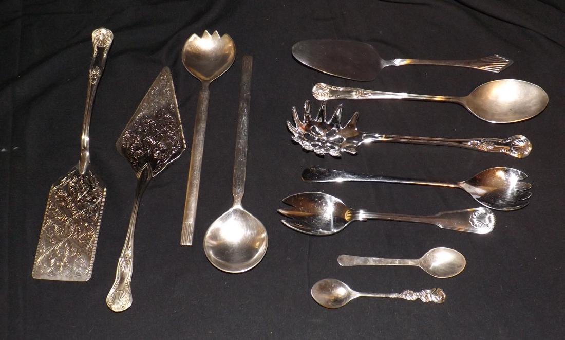 SILVER COLORED SERVING UTENSILS (1 of 9)