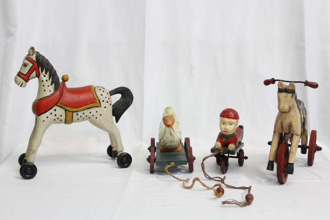 4 WOODEN REPLICA PULL TOYS (1 of 17)