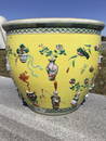 Important Antique 19th C. Chinese Embossed Fish Bowl