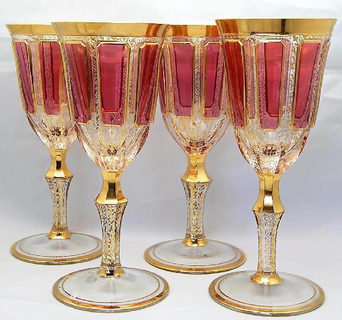Set of 4 Venetian Art Glass Stemware (1 of 5)