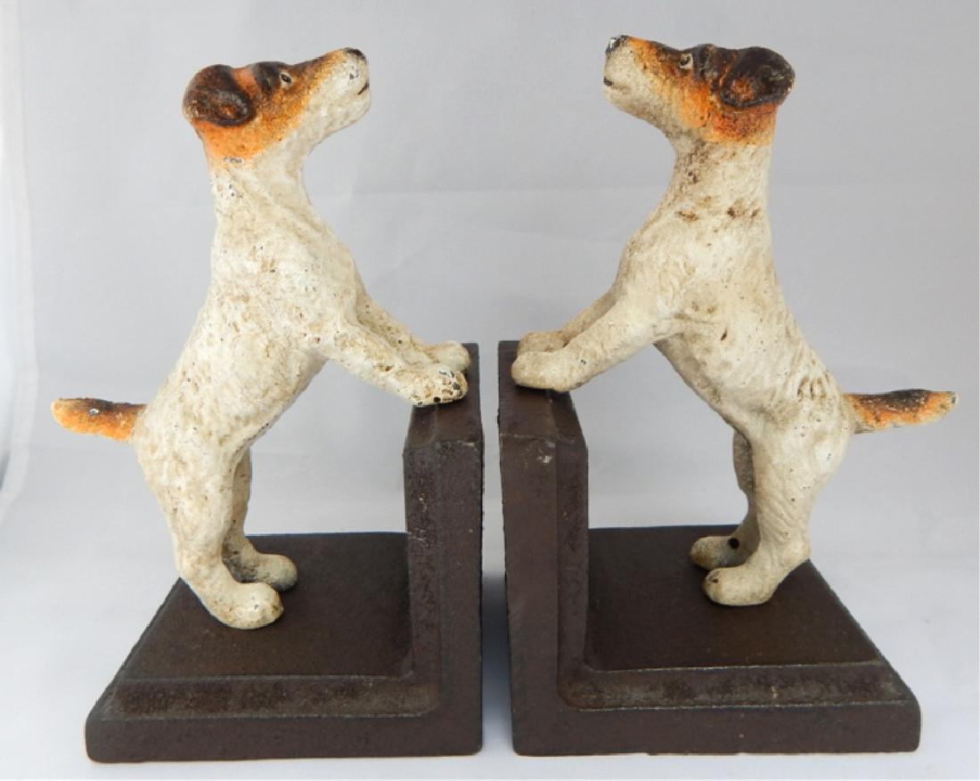 Pair of Cold Painted Cast Iron Dog Bookends (1 of 6)