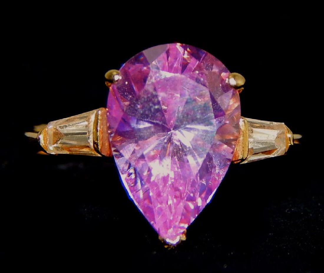10k Yellow Gold and Purple Stone Ring (1 of 5)