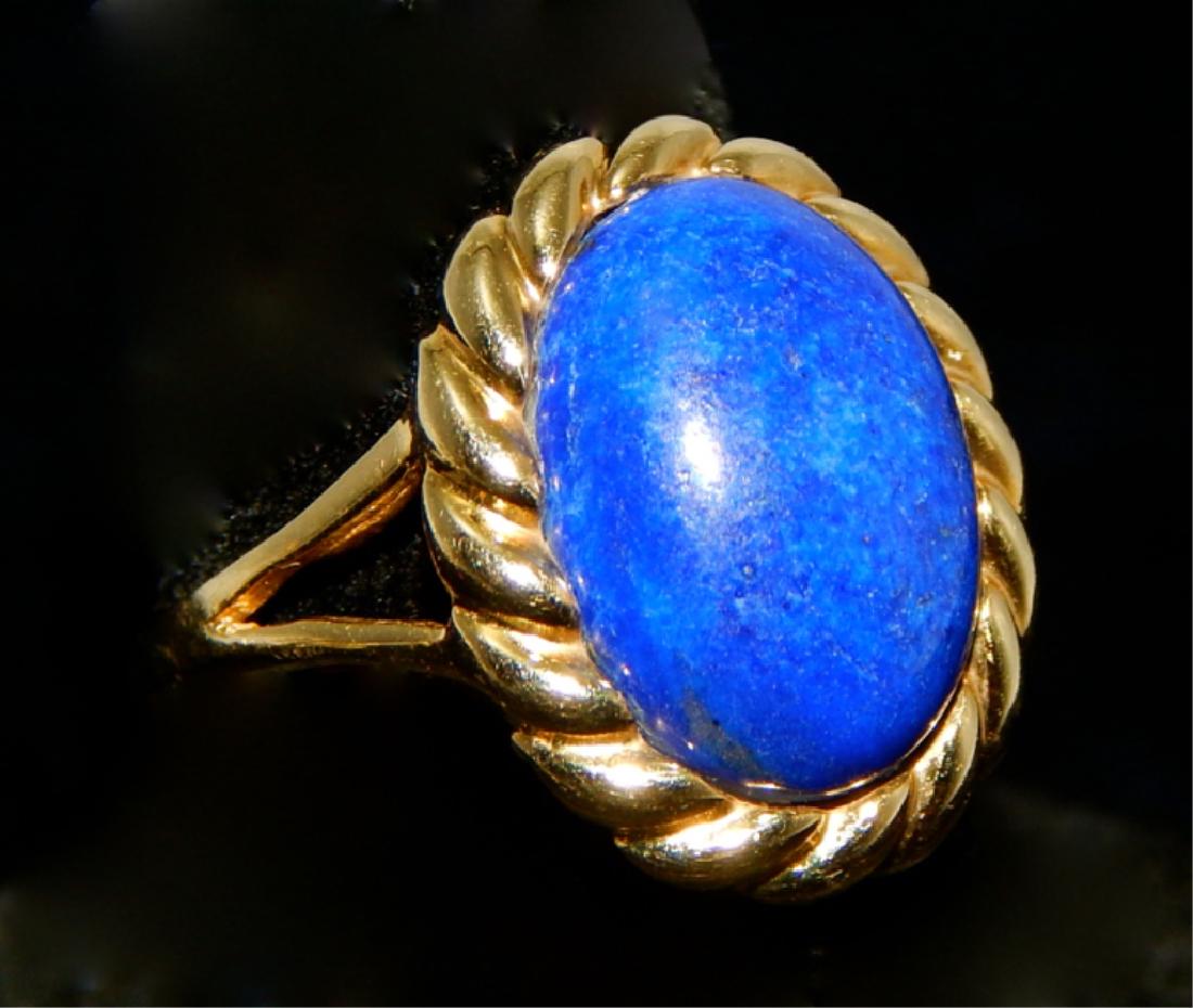 10k Yellow Gold and Blue Stone Ring (1 of 4)