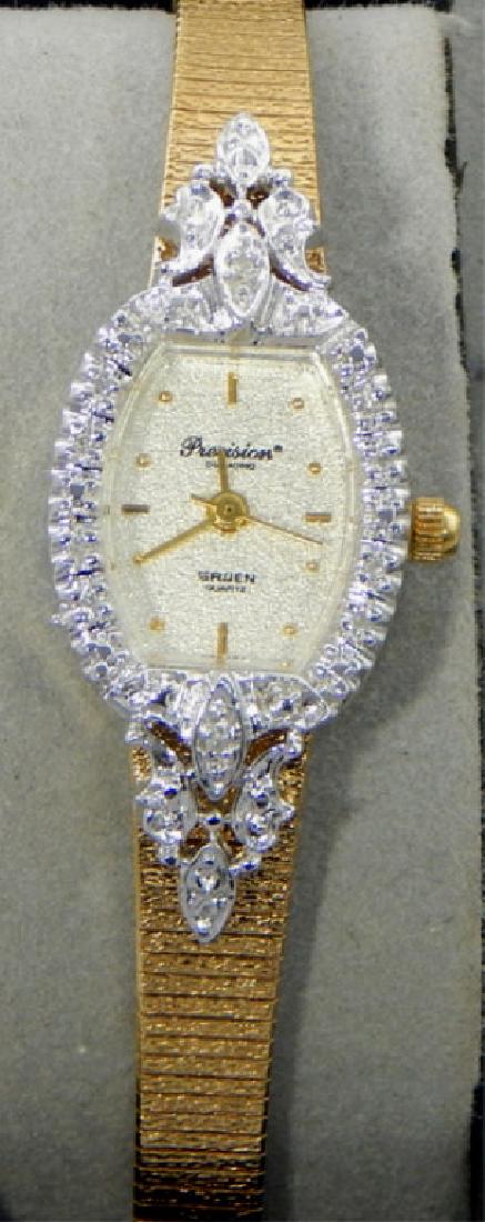 Vintage Gruen Diamond Watch in Orig. Box: Original box and instructions.