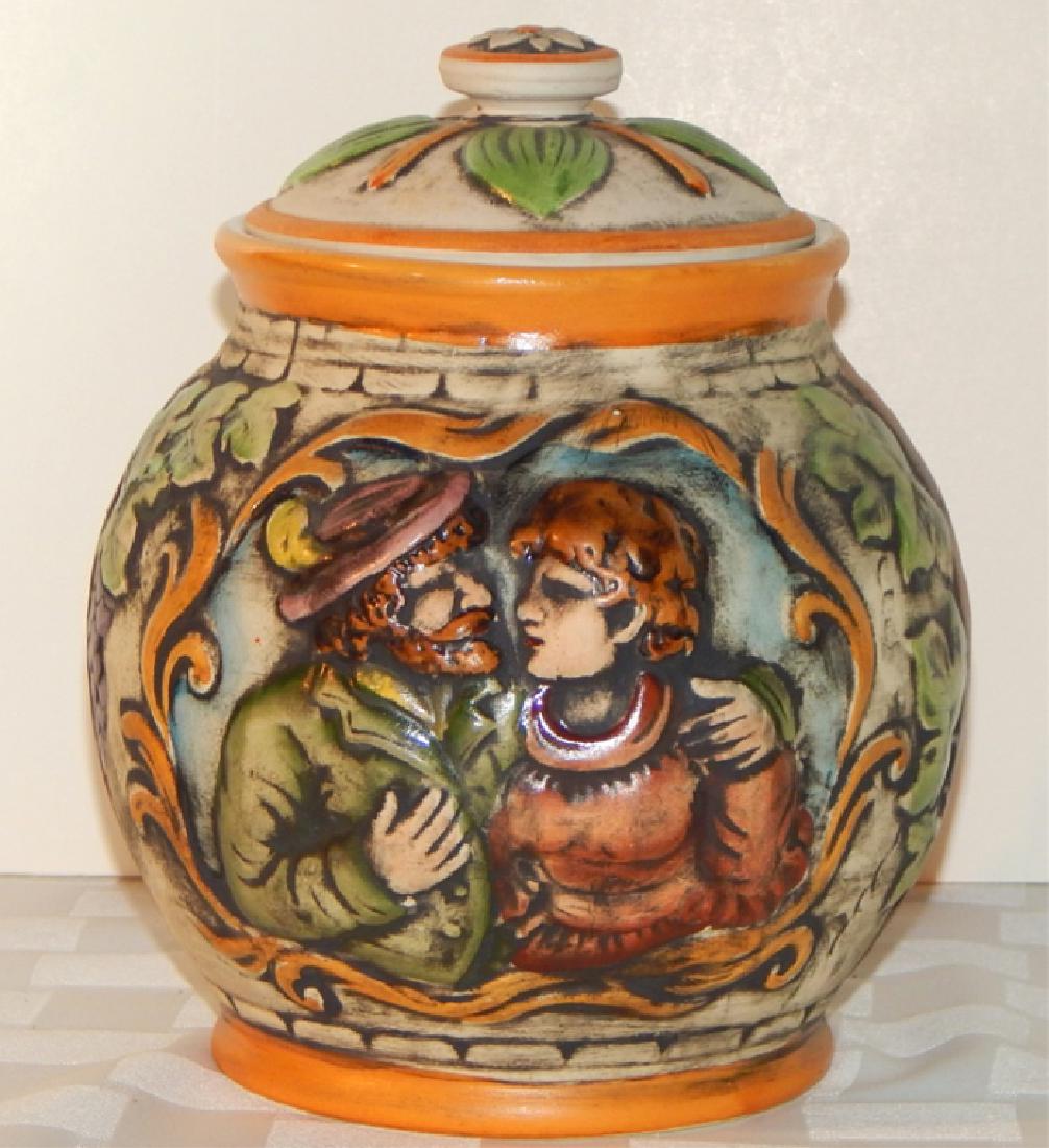 Vintage Porcelain Covered Tabacco Jar (1 of 5)
