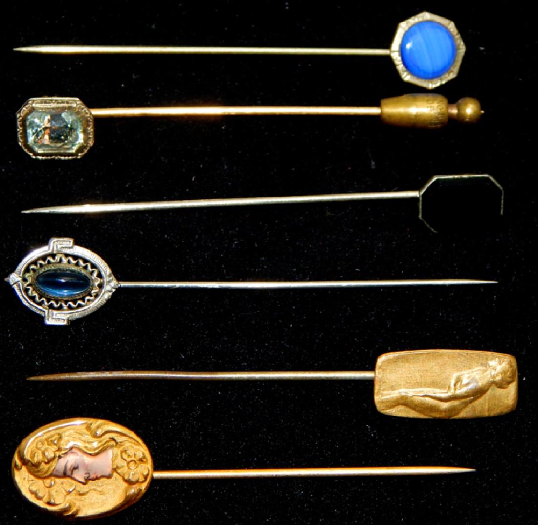 Vintage Art Deco & Art Nouveau Hat Stick Pins (1 of 2)