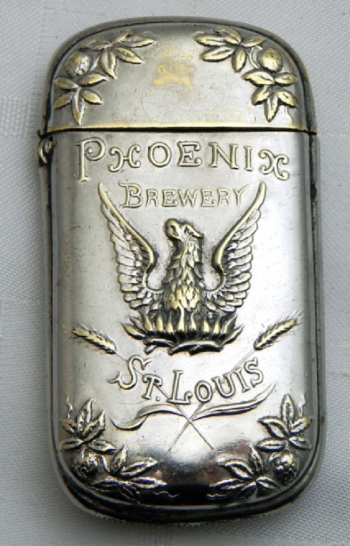 Rare Vintage Sterling over Copper Match Safe (1 of 3)