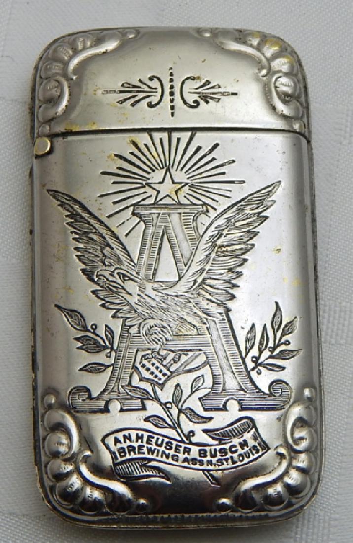 Antique Sterling Anheuser-Busch Brewery Match Safe (1 of 3)