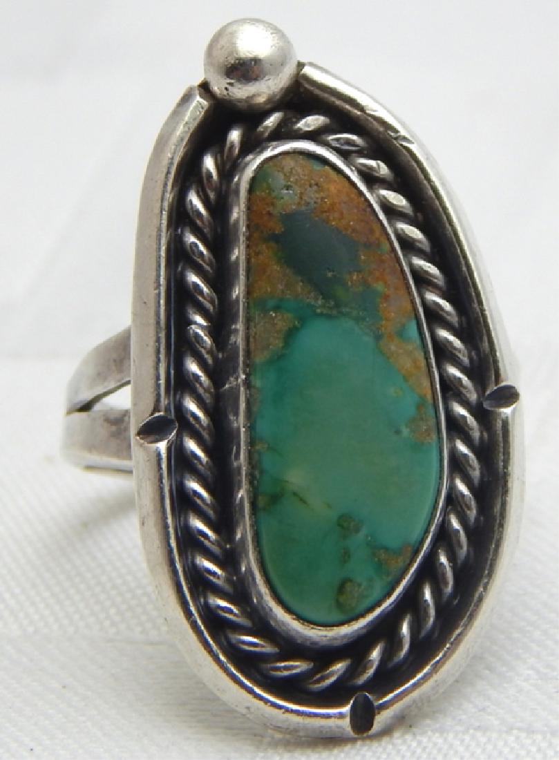 Custom Made Navajo Artist Signed Sterling Ring (1 of 3)