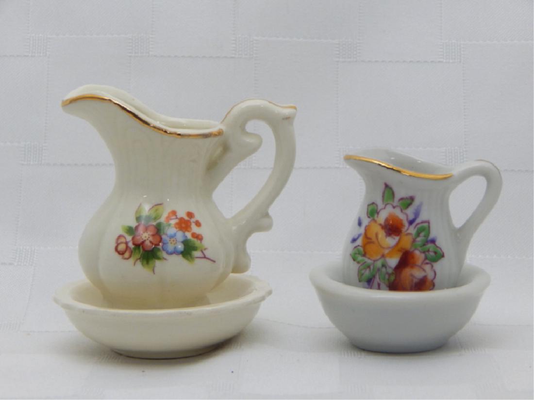 Vintage Miniature Porcelain Pitcher and Bowl Sets (1 of 3)