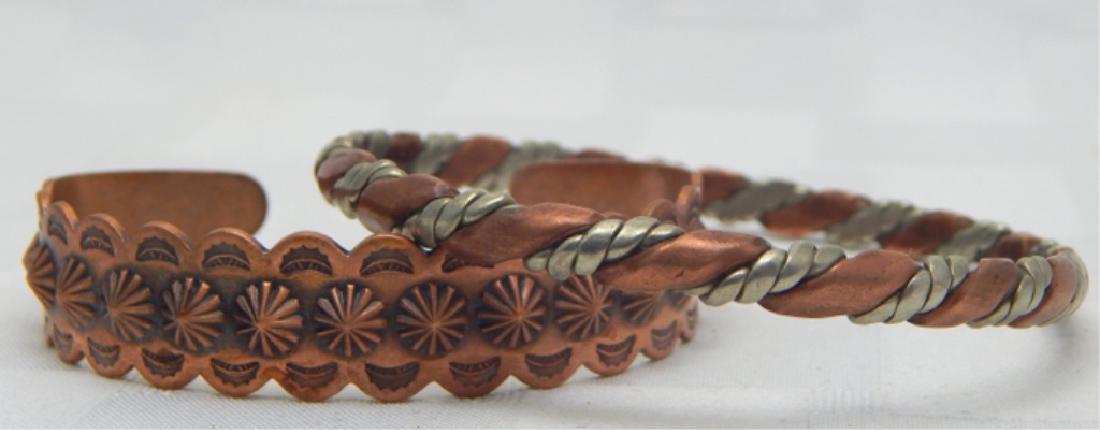 Vintage Copper & Silver Bangle and Cuff Bracelets (1 of 2)