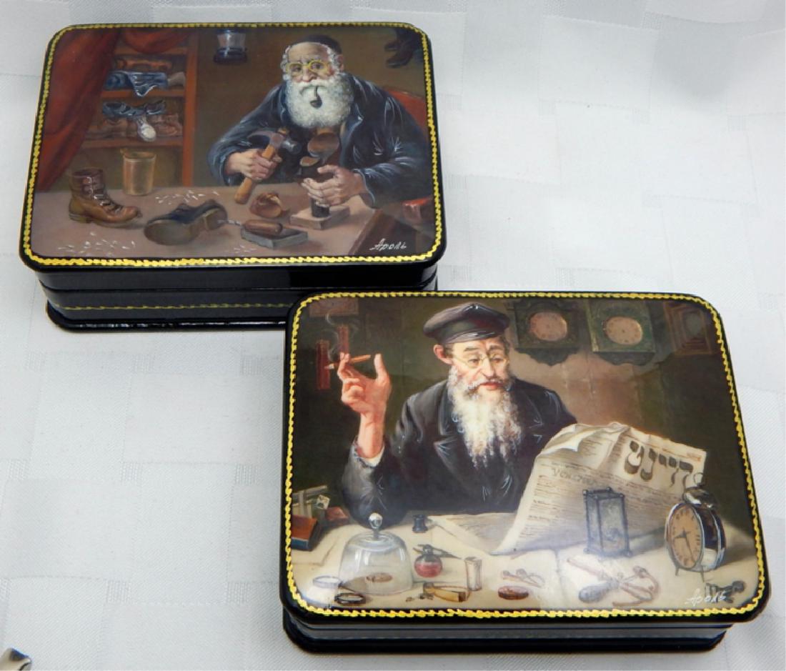 Vintage Hand Painted Russian Lacquer Boxes (1 of 2)