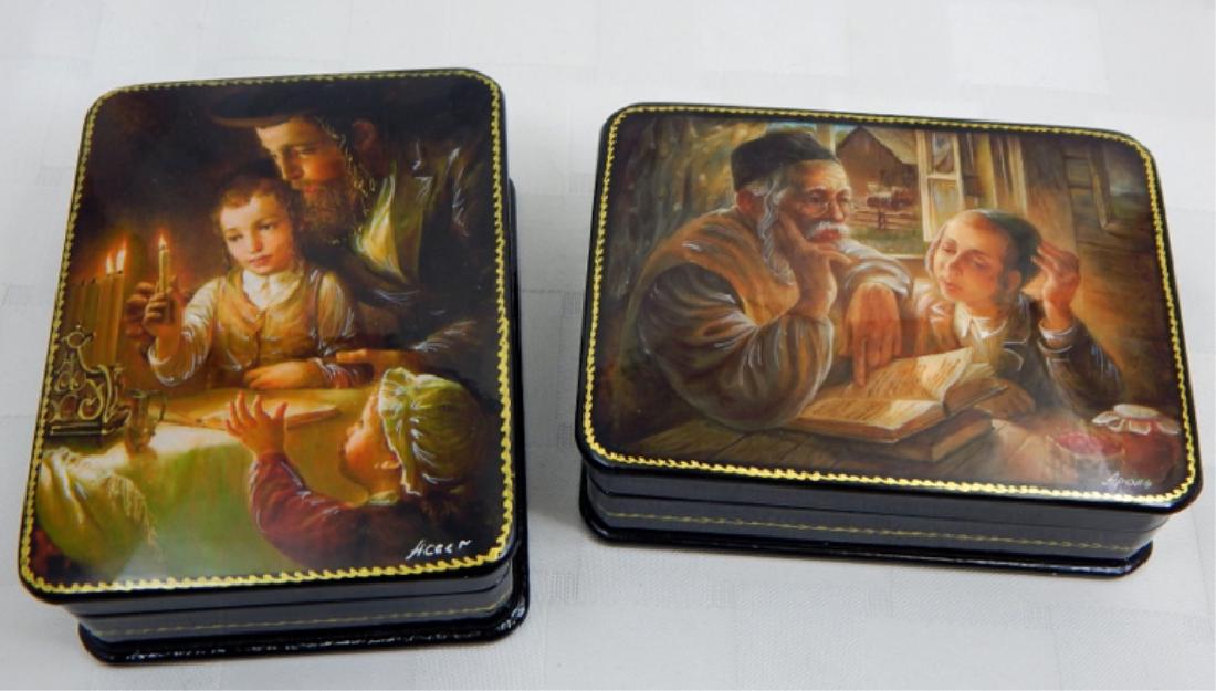 Vintage Hand Painted Russian Lacquer Boxes (1 of 2)