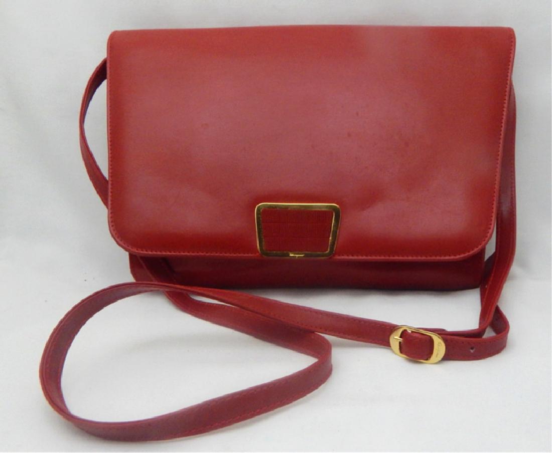 Salvatore Ferragamo Red Leather Handbag (1 of 4)