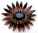 Fabulous Vintage Pink and Black Rhinestone Brooch