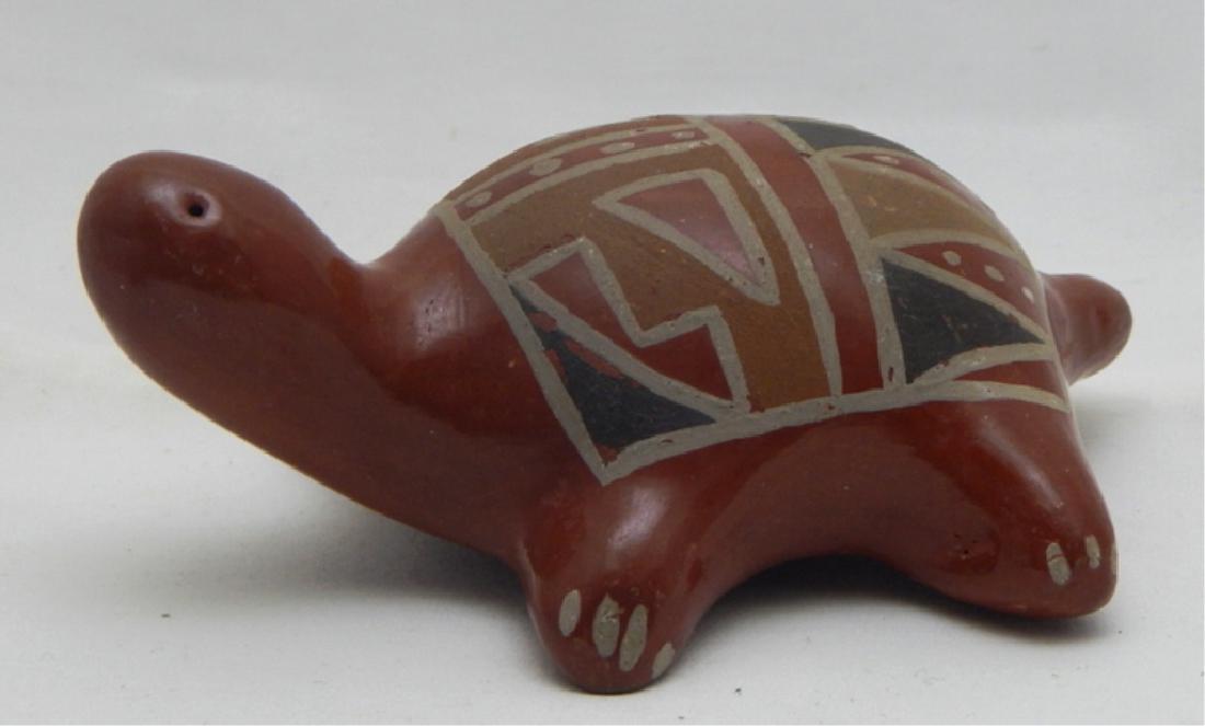Native American Artist Signed Pottery Turtle (1 of 5)