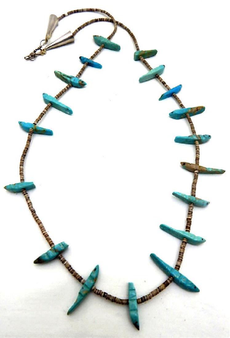 Old Pawn Turquoise & Shell Fetish Necklace, c1910 (1 of 4)