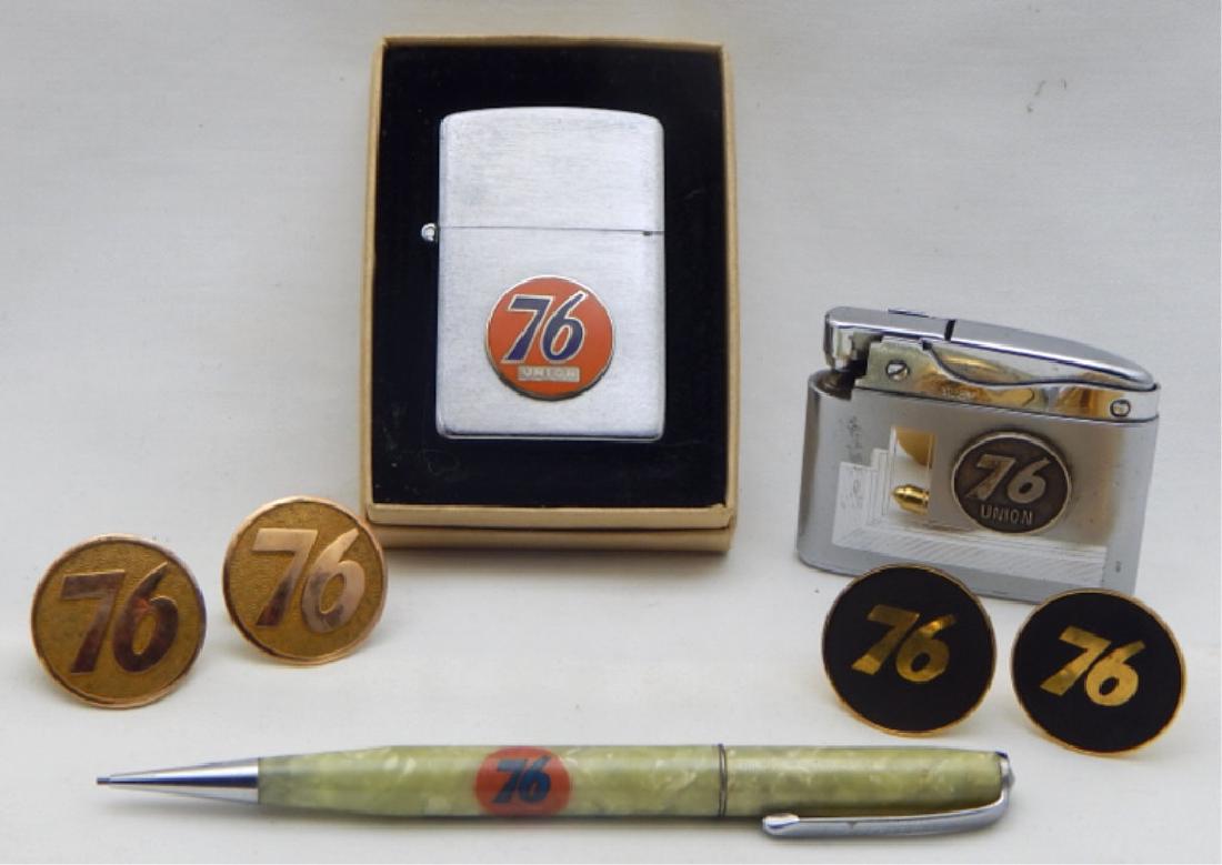 Vintage Union 76 Lighters, Cuff Links & Pencil (1 of 5)