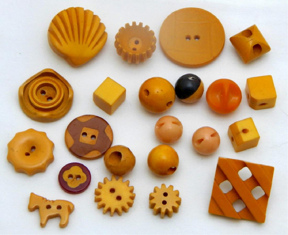 Hawaiian Carved Bakelite Button Collection, c1920s (1 of 1)