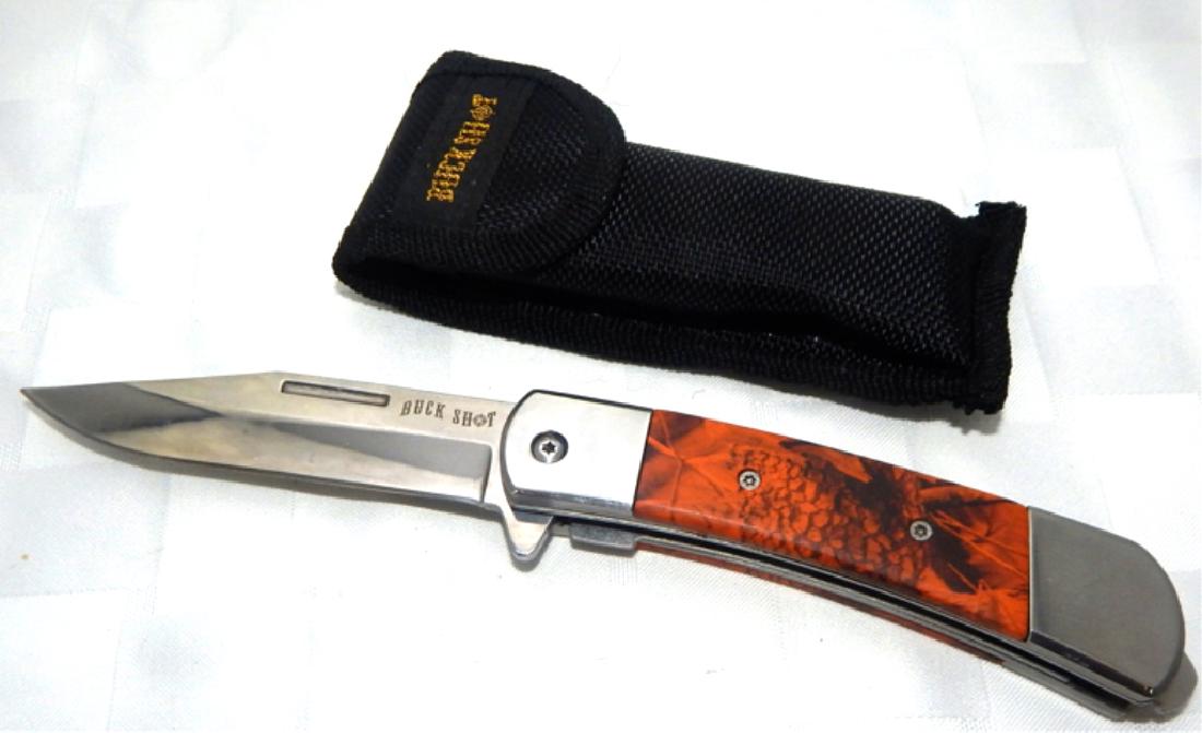 Buck Shot Spring Loaded Locking Pocket Knife (1 of 3)