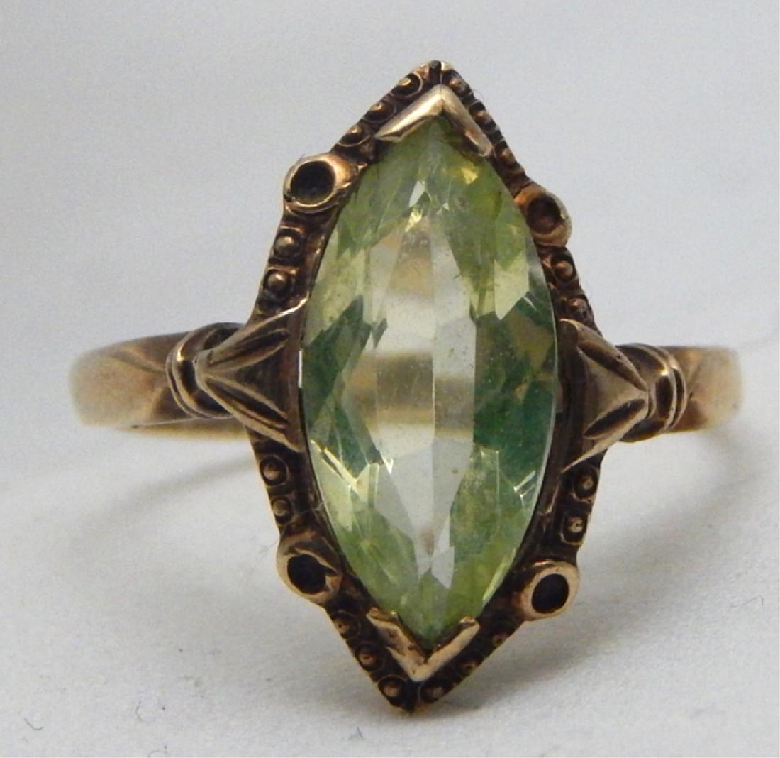 14k Yellow Gold Peridot Ring (1 of 4)
