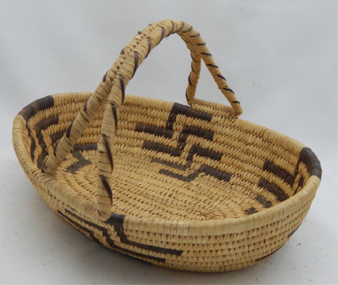 Vintage Native American Hand Made Handled Basket (1 of 3)