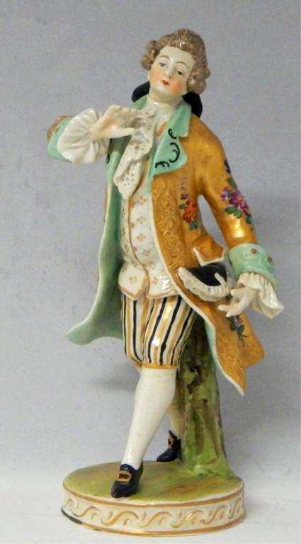 Capodimonte Porcelain Figurine of Gallant Gentlema: Has makers mark. Measures 7". Great condition. Estimate $50 - $100 Starting Bid $20