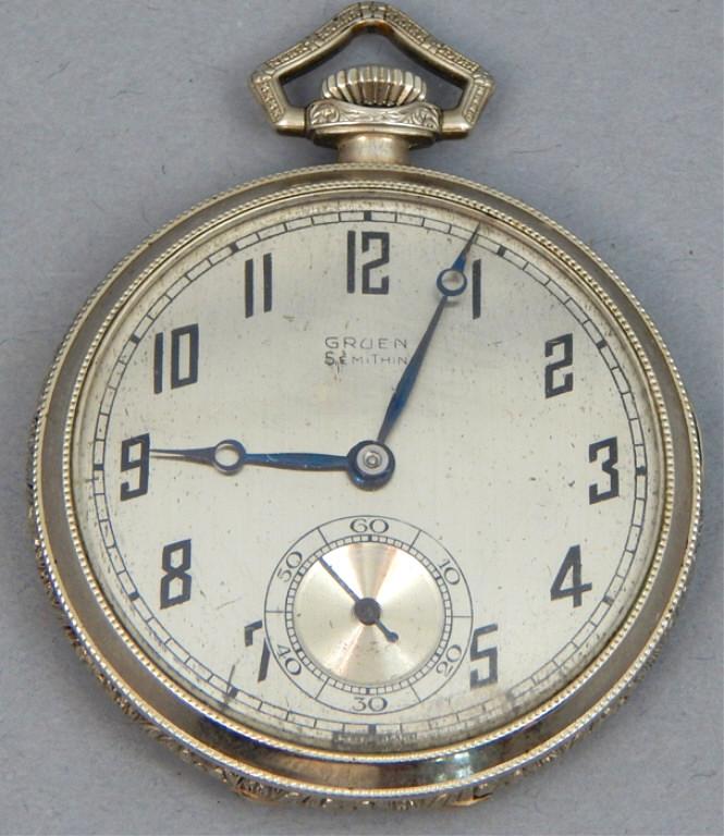 Gruen Ultra Quality Wadsworth Pocket Watch: Great condition. Marked "Gruen Semi-Thin 14k Gold Filled Ultra Quality Wadsworth 380440 740". Estimate $100 - $200 Starting Bid $20