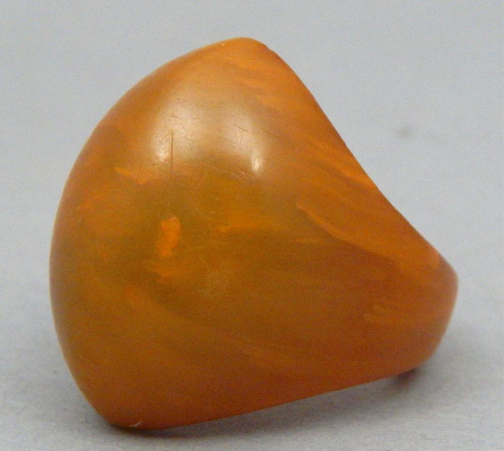 Vintage Butterscotch Bakelite Ring: Size 7 3/4 to an 8. Estimate $30 - $60 Starting Bid $10