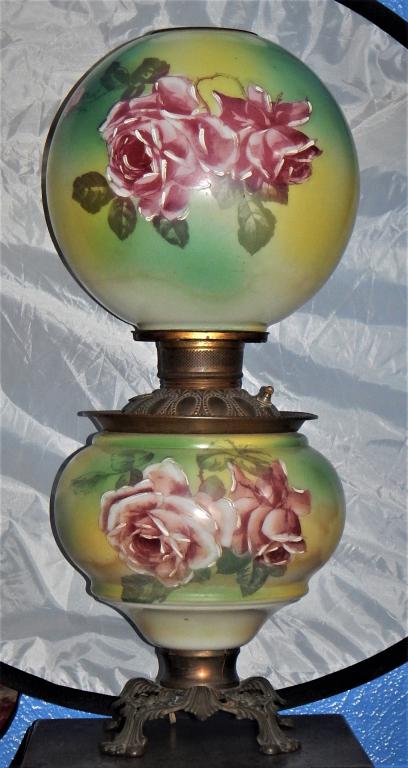 Gone With The Wind Lamp: Measures 24". Estimate $100 - $200 Starting Bid $20