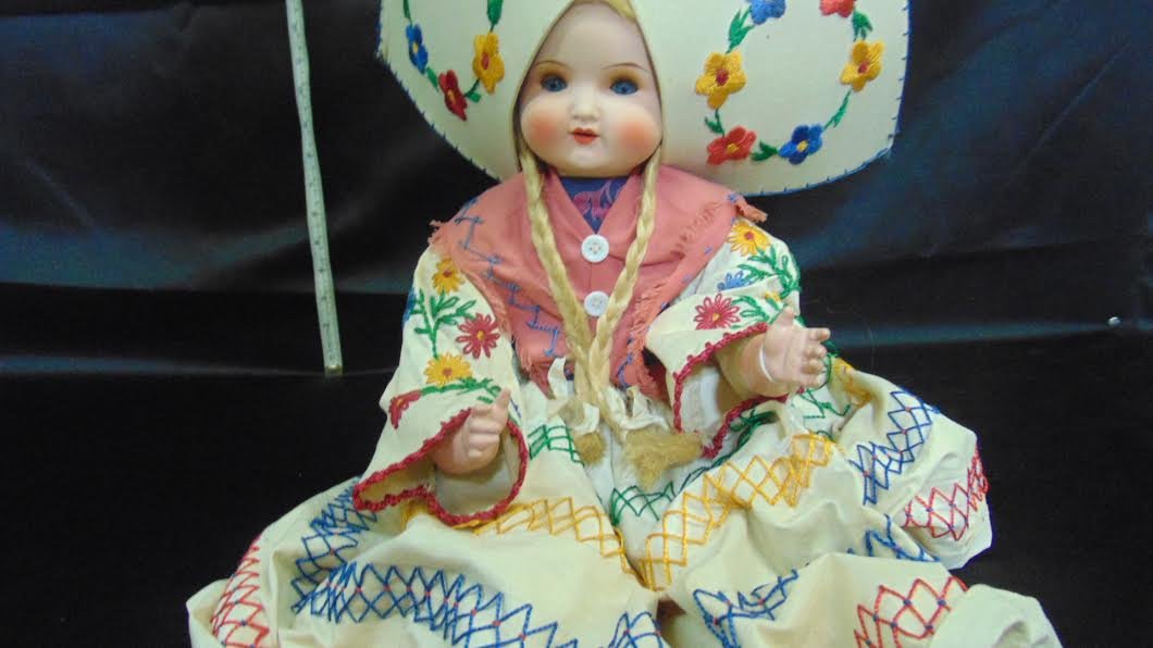Original Bisque Head Doll in Ethnic Attire (1 of 6)